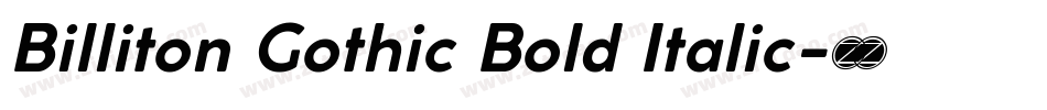 Billiton Gothic Bold Italic字体转换